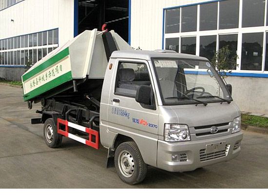 正宗國(guó)五福田馭菱小型勾臂膀式垃圾車圖片